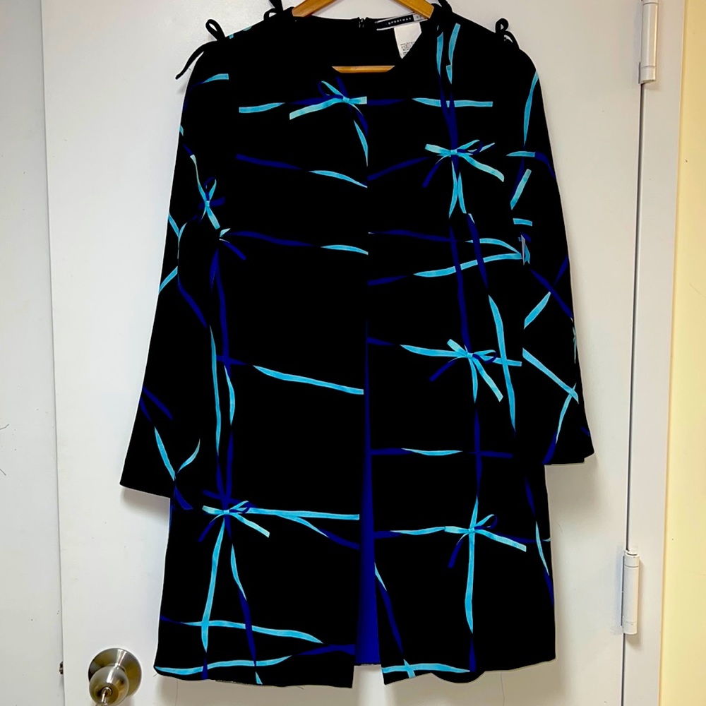 Elegant Black and Blue Women's Dress Nwot MAX MARA Sportmax